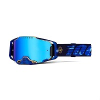 100% - ARMEGA GOGGLES LE BRUNI SIGNATURE NAVY BLUE GOLD MIRROR LENS