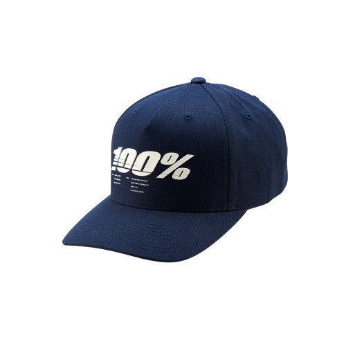 100% - HAT - STAUNCH X-FIT SNAPBACK CAP NAVY