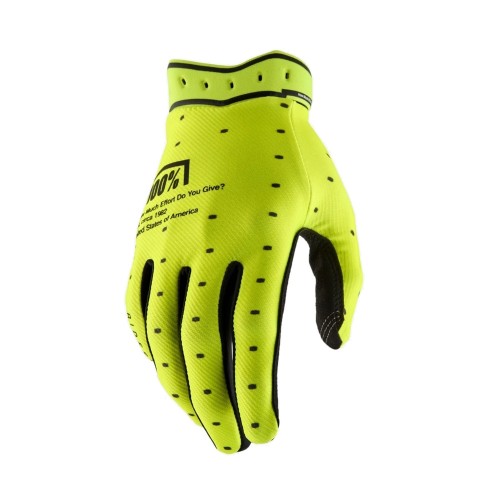 100% - RIDEFIT GLOVE - FLUO YELLOW