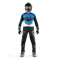 ACERBIS - MX TRACK JERSEY SET - BLACK PANT BLACK/BLUE JERSEY