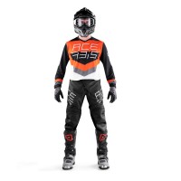 ACERBIS - MX TRACK JERSEY SET - BLACK PANT BLACK/ORANGE JERSEY