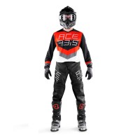 ACERBIS - MX TRACK JERSEY SET - BLACK PANT BLACK/RED JERSEY