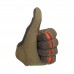 BILTWELL - MOTO GLOVES BROWN / ORANGE
