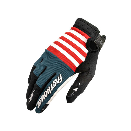 FASTHOUSE - GLOVE - SPEED STYLE OMEGA GLOVE - RED/SLATE (ADULT & YOUTH)
