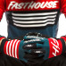 FASTHOUSE - GLOVE - SPEED STYLE OMEGA GLOVE - RED/SLATE (ADULT & YOUTH)
