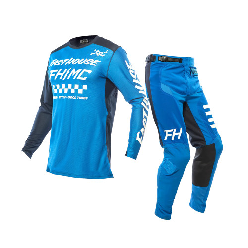 FASTHOUSE - A/C ELROD PANT ELECTRIC BLUE / A/C ELROD GLORY JERSEY ELECTRIC BLUE (2023)