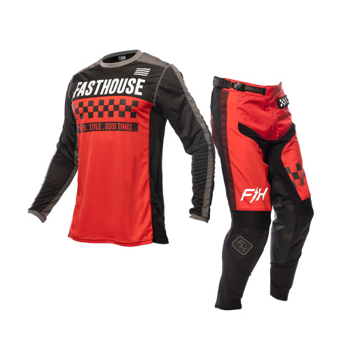 FASTHOUSE - SPEED STYLE PANT RED/BLACK / GRINDHOUSE TORINO JERSEY RED/BLACK (2023)