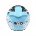 KYT HELMETS - HELLCAT RESTART AQUA BLUE RED FLUO