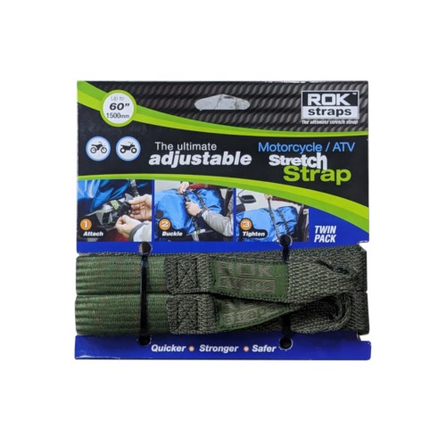 ROK STRAPS - MOTORCYCLE STRETCH STRAP 60'' 1500MM JUNGLE CAMO