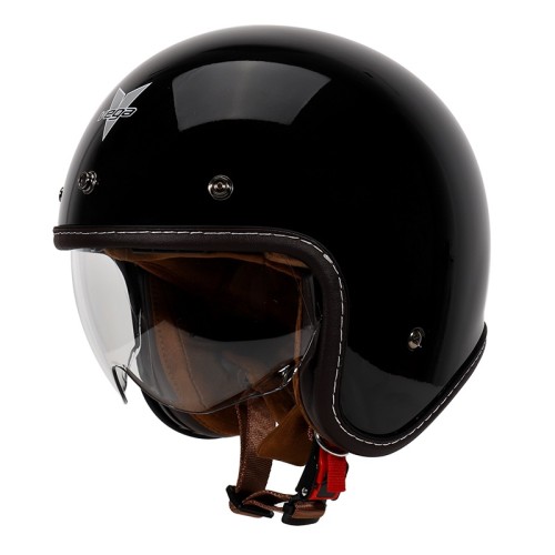 VEGA HELMET - B-52 OPEN FACE HELMET GLOSS BLACK