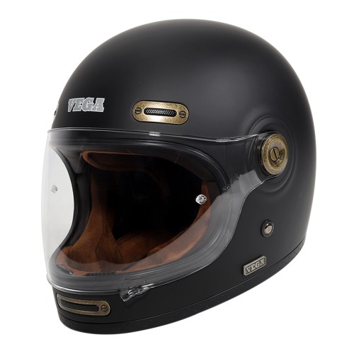VEGA HELMET - SA-71 RETRO FULL FACE HELMET MATTE BLACK