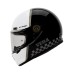 VEGA HELMET - SA-72 RETRO FULL FACE HELMET WHITE BLACK