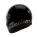 VEGA HELMET - SA-72 RETRO FULL FACE HELMET WHITE BLACK