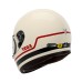 VEGA HELMET - SA-72 RETRO FULL FACE HELMET WHITE RED